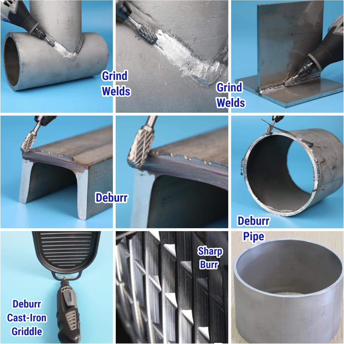 Juego de 10 Fresas de Carburo 1/8