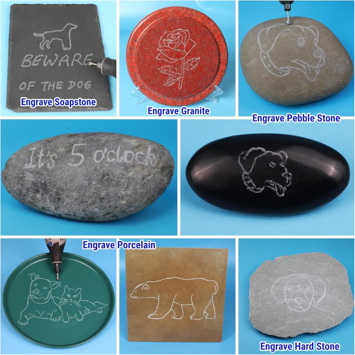 Juego de 10 Fresas de Carburo 1/8