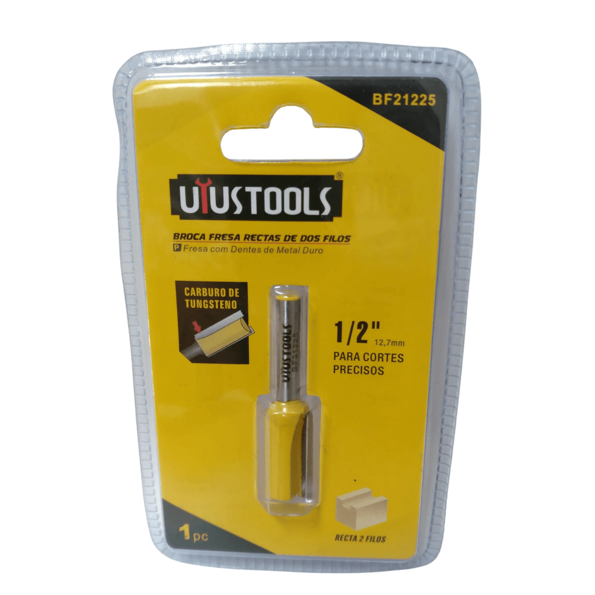 Broca Fresa Rectas de Dos Filos 1/2'' Uyustools BF212251