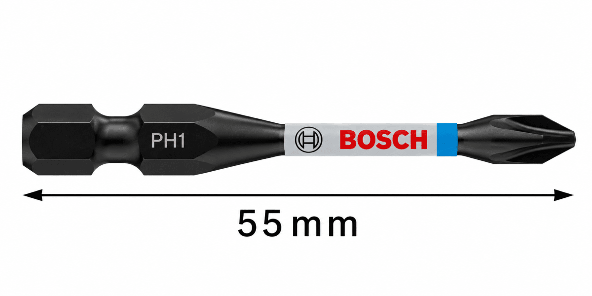 Punta Impact Pro Phillips 55mm PH1 2Pz Bosch 2608.522.5193
