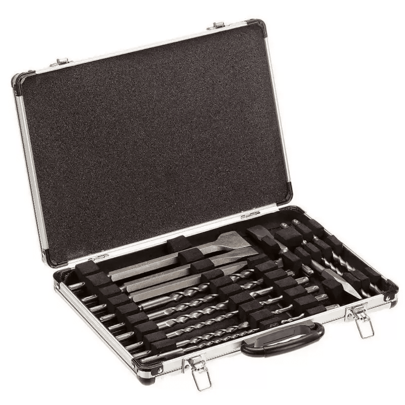 Broca sds Plus y cinceles VARIADOS (17 PZAS) Maletin aluminio - D-19180 MAKITA2