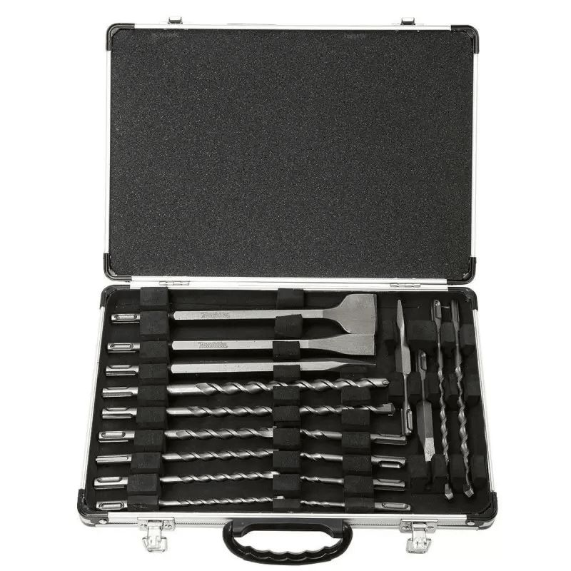 Broca sds Plus y cinceles VARIADOS (17 PZAS) Maletin aluminio - D-19180 MAKITA1