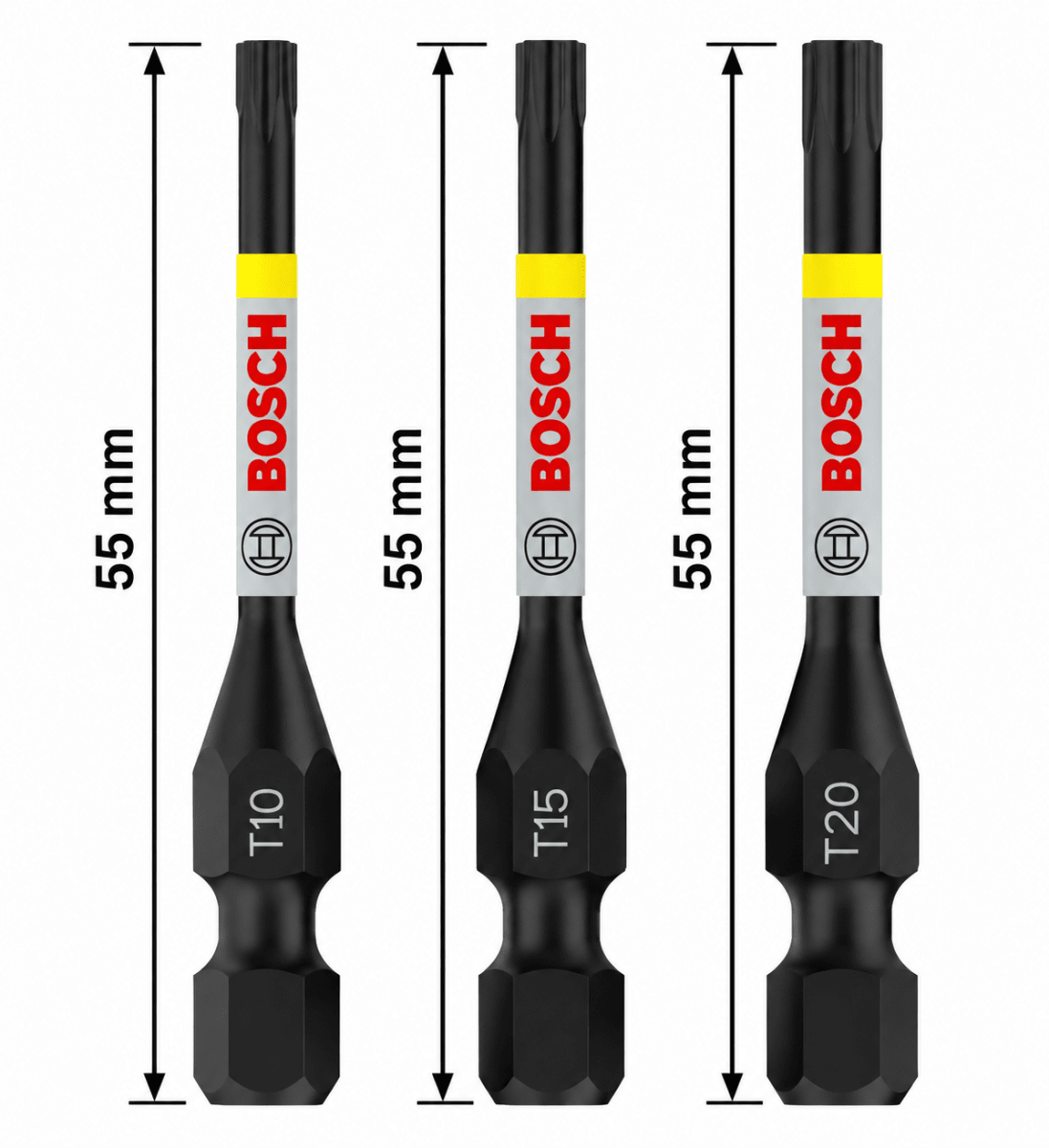 Juego Puntas Pro Impact T10/t15/t20x55mm 3 Pzas 2608.521.U543