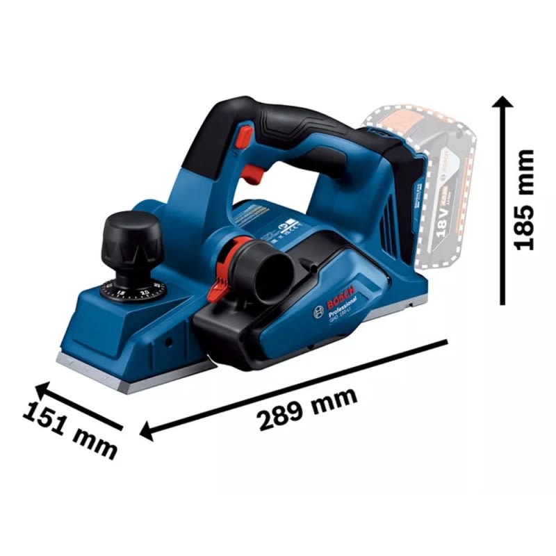 Cepillo Bosch 82mm 18V Brushless (Sin Batería) GHO185-LI - 0601.5B5.0D03