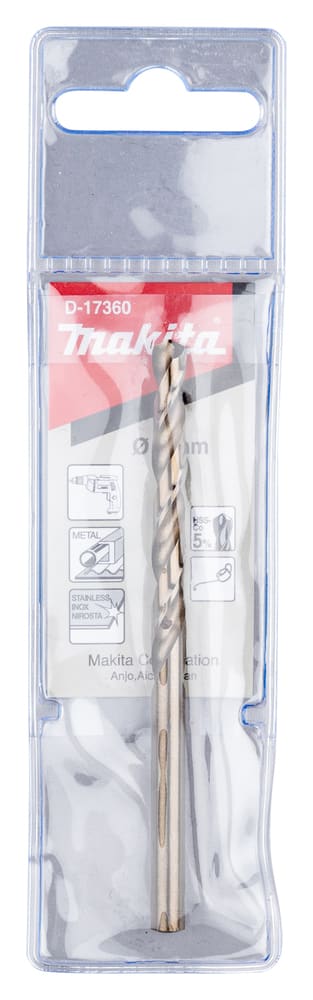 BROCA PARA METAL HSS-CO (COBALTO 5%) 5 X 86 MM. D-173602