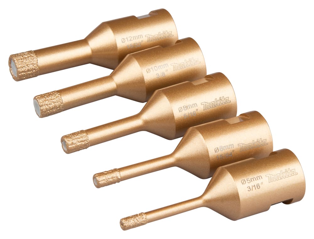 Juego de coronas diamantadas  con rosca M14 para perforación en seco D-82812 - MAKITA2