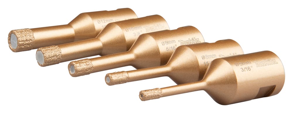 Juego de coronas diamantadas  con rosca M14 para perforación en seco D-82812 - MAKITA1