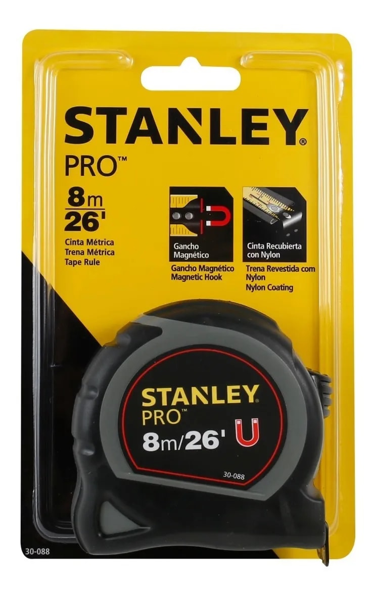 Cinta Métrica Magnética Stanley 8m / 26' PRO - Modelo 30-0883