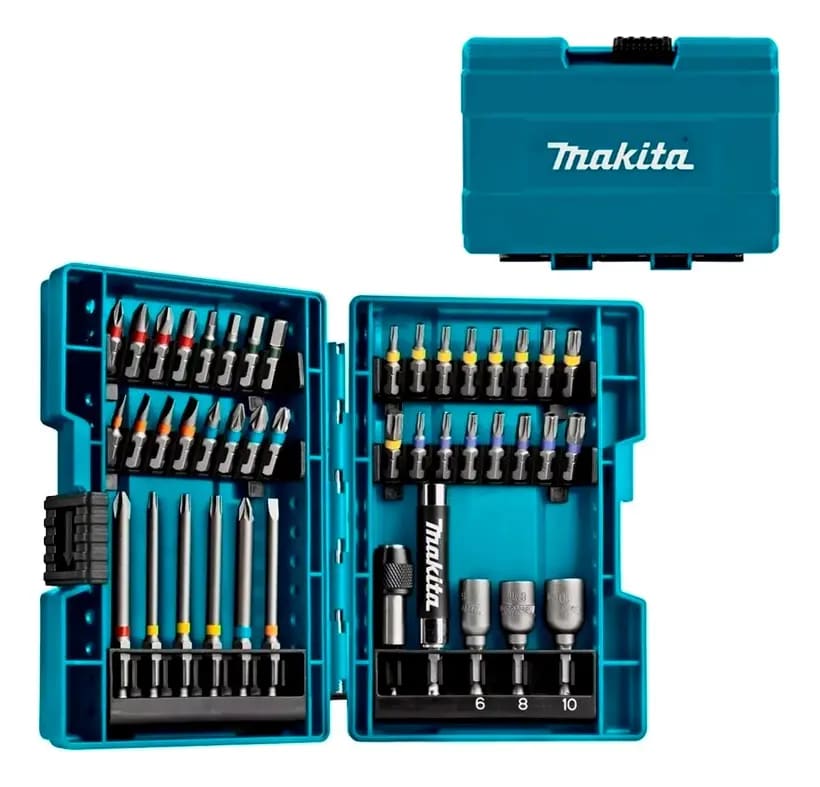 Set de Puntas 43 Pz PH PZ Torx Hex para Atornillar Makita B-556972