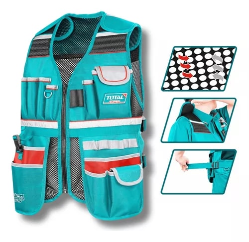 Combo de Almacenamiento 5 Pzas Mochila + Porta Herramientas Total TOS230902