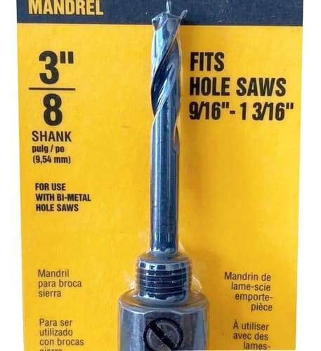 Mandril para Sierra Copa de 9/16'' a 1-3/16'' - DW1801 DEWALT1