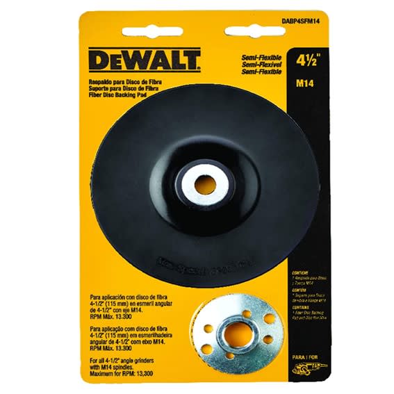 Plato de Goma 4.5? Semi Flexible M14 - DABP4SFM14 DEWALT1