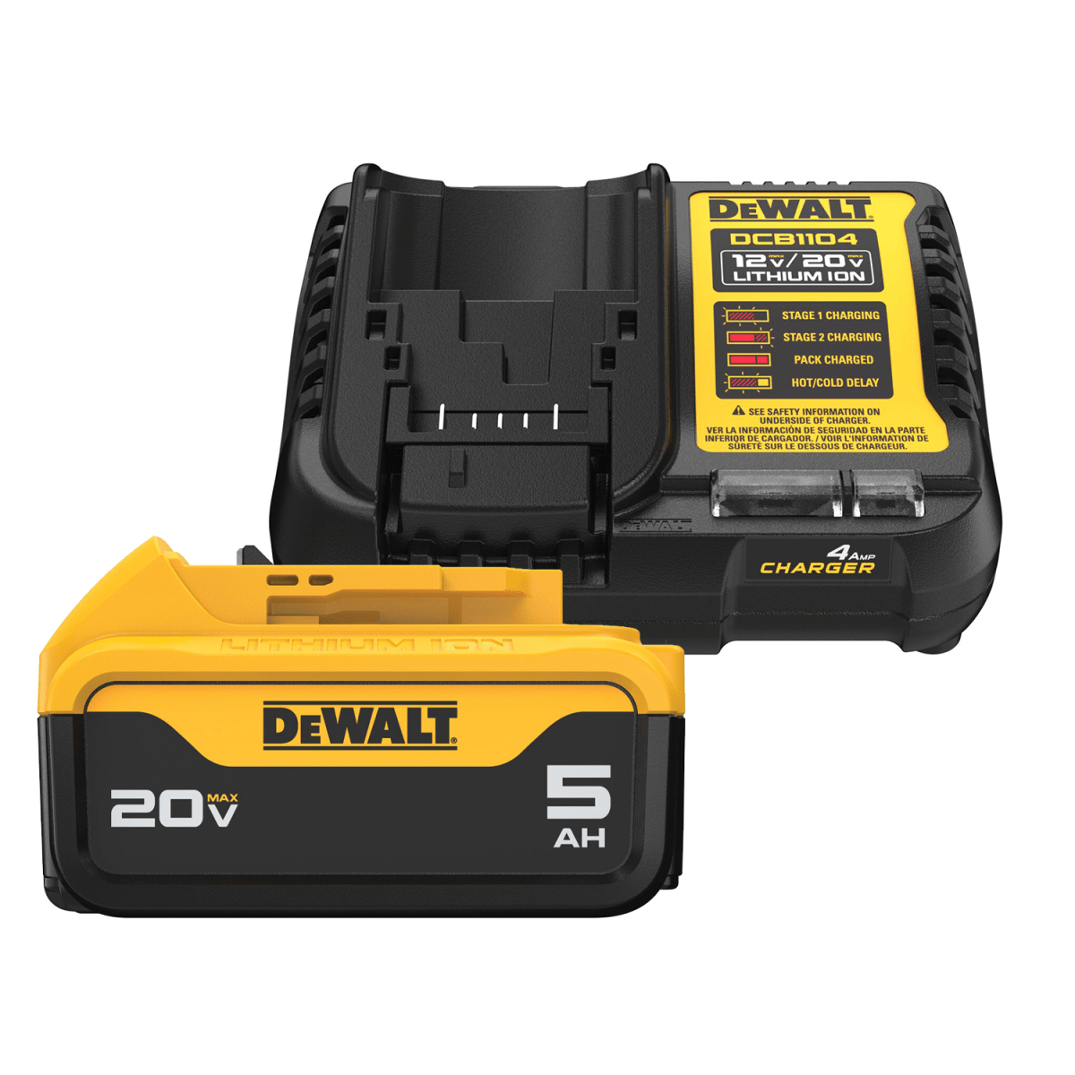 Kit Batería 5.0 Ah + Cargador 12V/20V Max Dewalt DCB205-K31