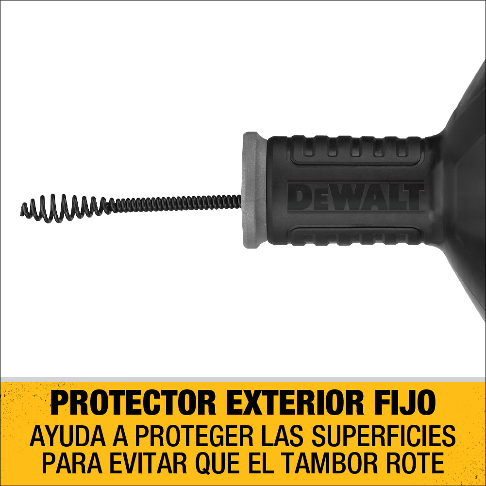 Destapador de cañerías DeWalt 20V XR cable 35' (Sin Batería) - DCD200B3