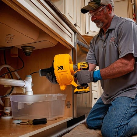 Destapador de Cañerías 20V Xr Cap.Máx. Cable 35' (10,6m) Baretool Dewalt DCD200B6