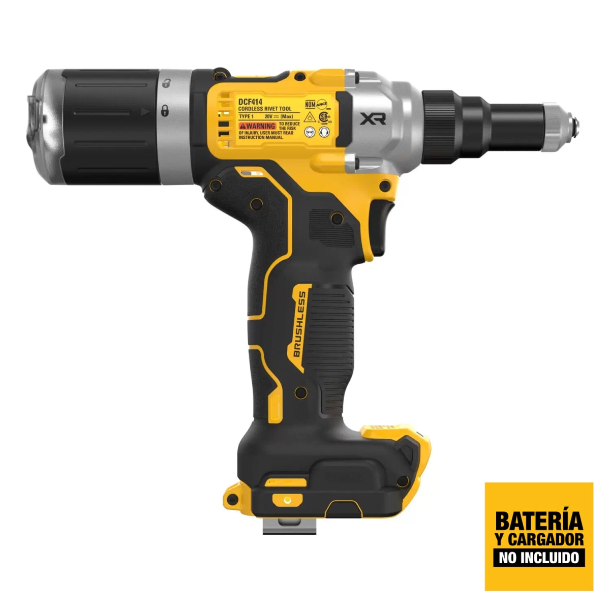Remachadora DeWalt 20V Brushless 1/4