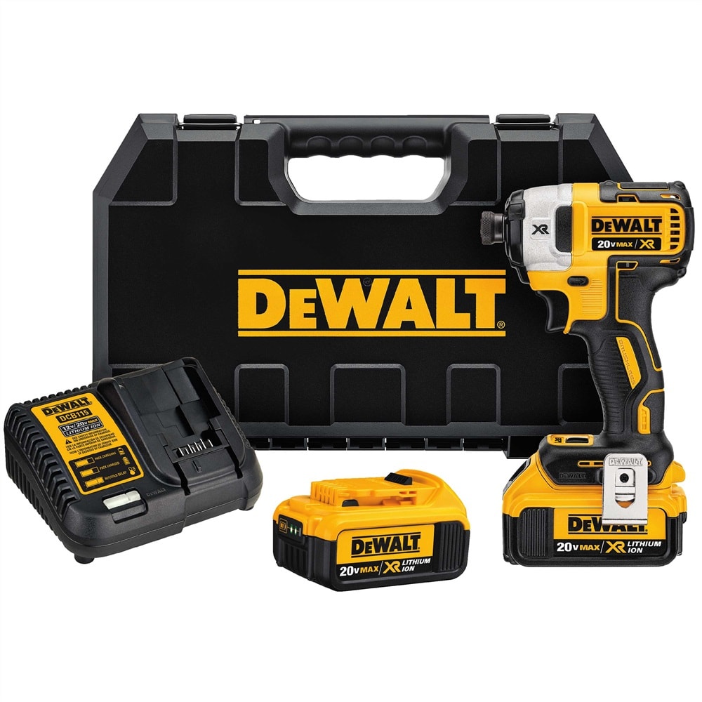 Kit Atornillador de Impacto 1/4'' 20V + 2Bat 4.0Ah Dewalt DCF887M2-B21
