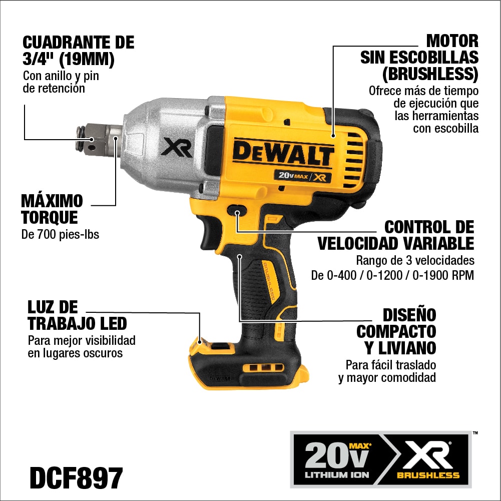 Llave de Impacto DeWalt 3/4