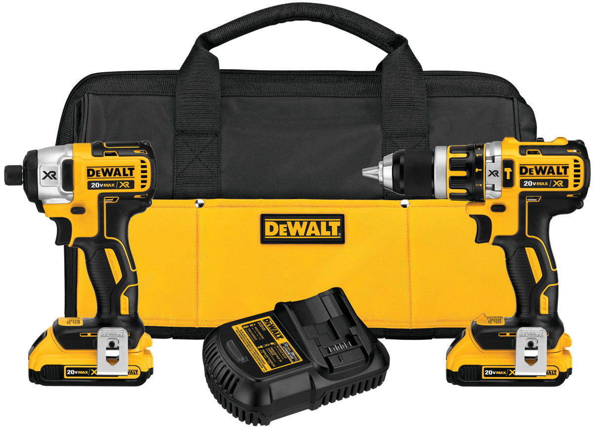 Kit Taladro Percutor 1/2'' + Atornillador de Impacto 1/4'' Brushless 20V Dewalt DCK287D2-B21