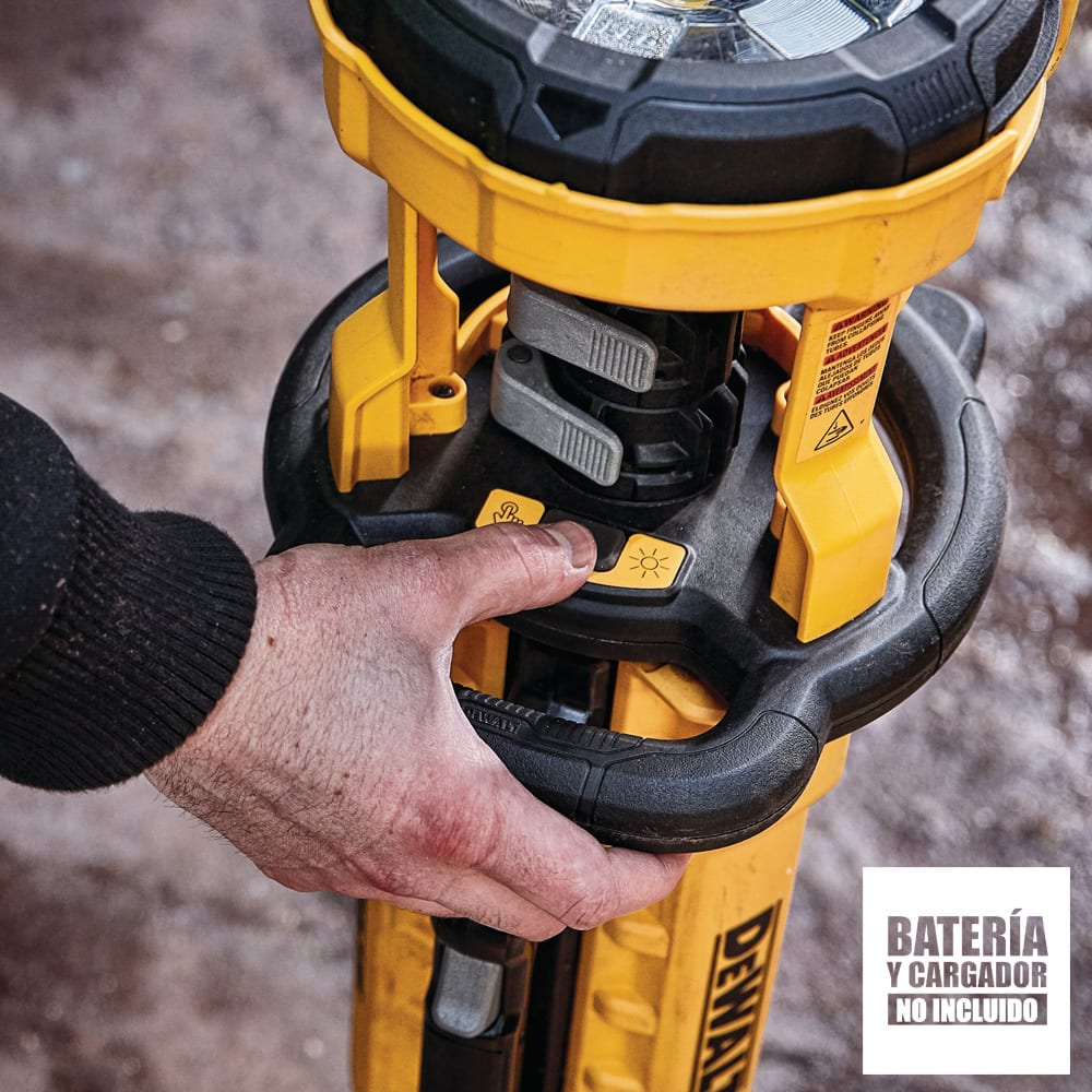 Torre de luz LED Dewalt 20V 3000 lm con trípode (Sin Batería) - DCL079B5