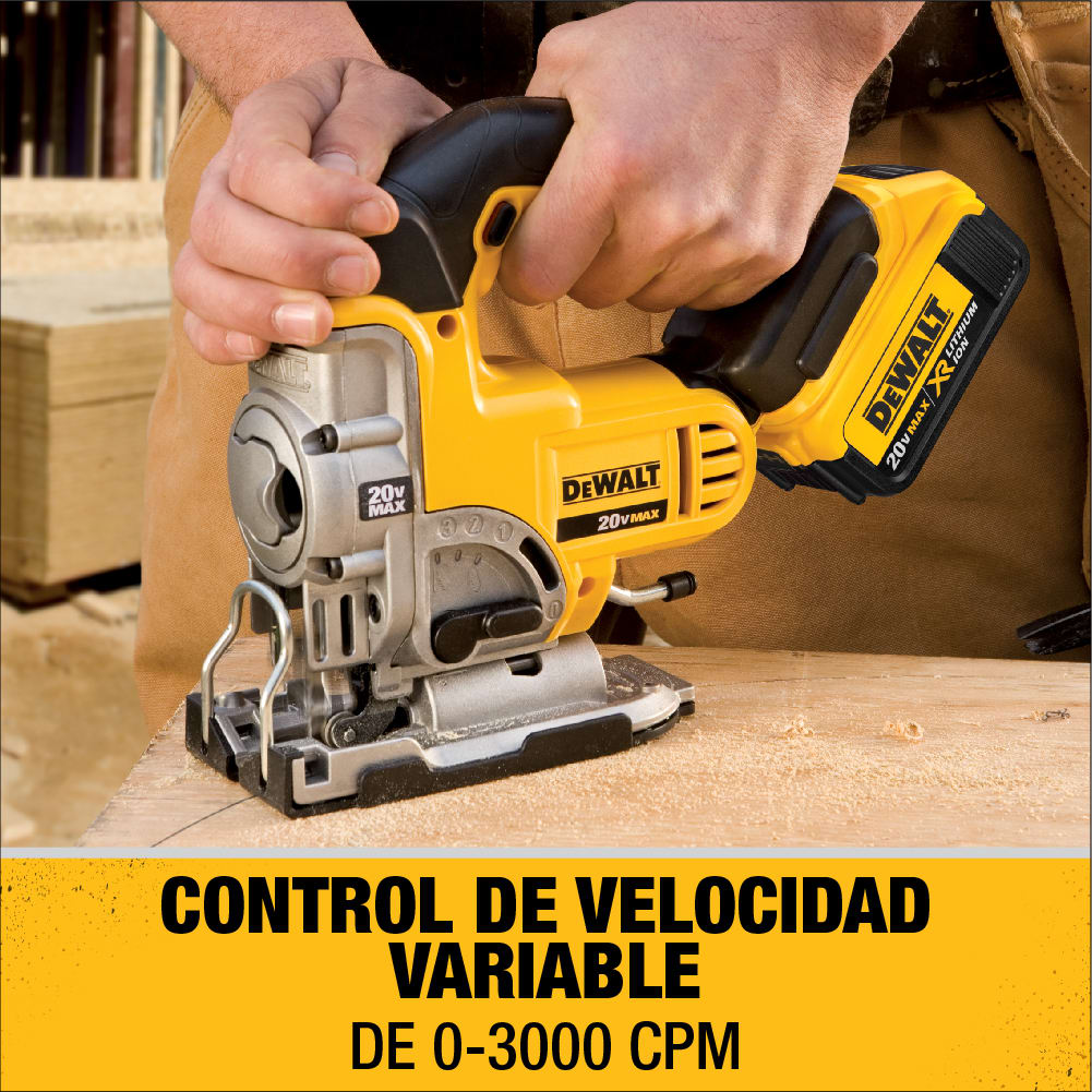 Sierra caladora Dewalt 20V corte 45° 1
