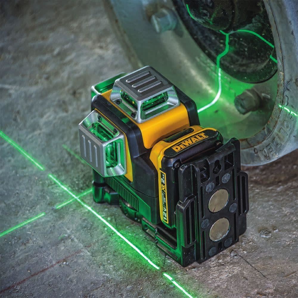 Nivel Láser DeWalt 12V 3 Líneas 360° Luz Verde 30m - DCE089D1G-QW3