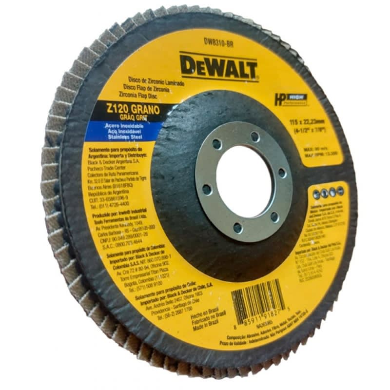 Disco Laminado Zirc 4-1/2 x7/8 G120 -DEWALT - DW8310-BR3