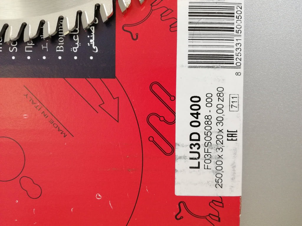 Disco Sierra Circular Melamina 250mm X Z-80 Positiva Freud2