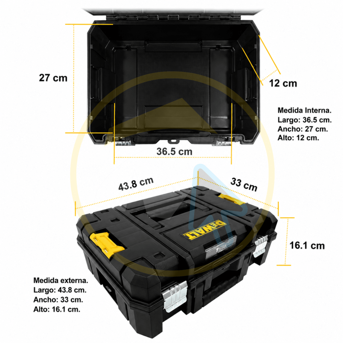 Caja de Herramientas Apilable 17'' Tstak Dewalt DWST178075