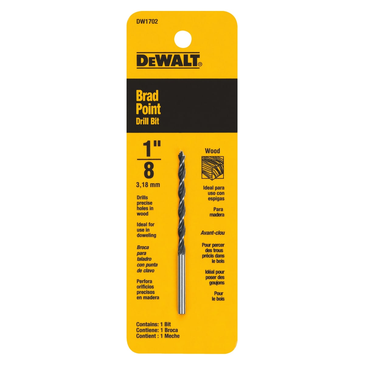 Broca para Madera BRAD POINT 1/8