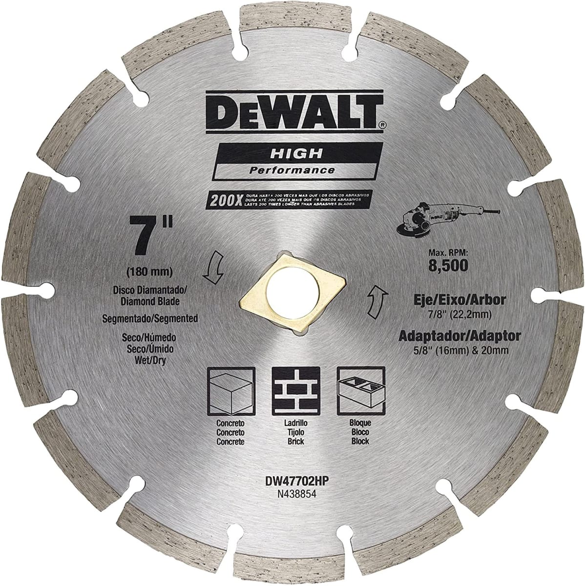 Disco Diamantado 7'' Segmentado Dewalt DW47702HP1