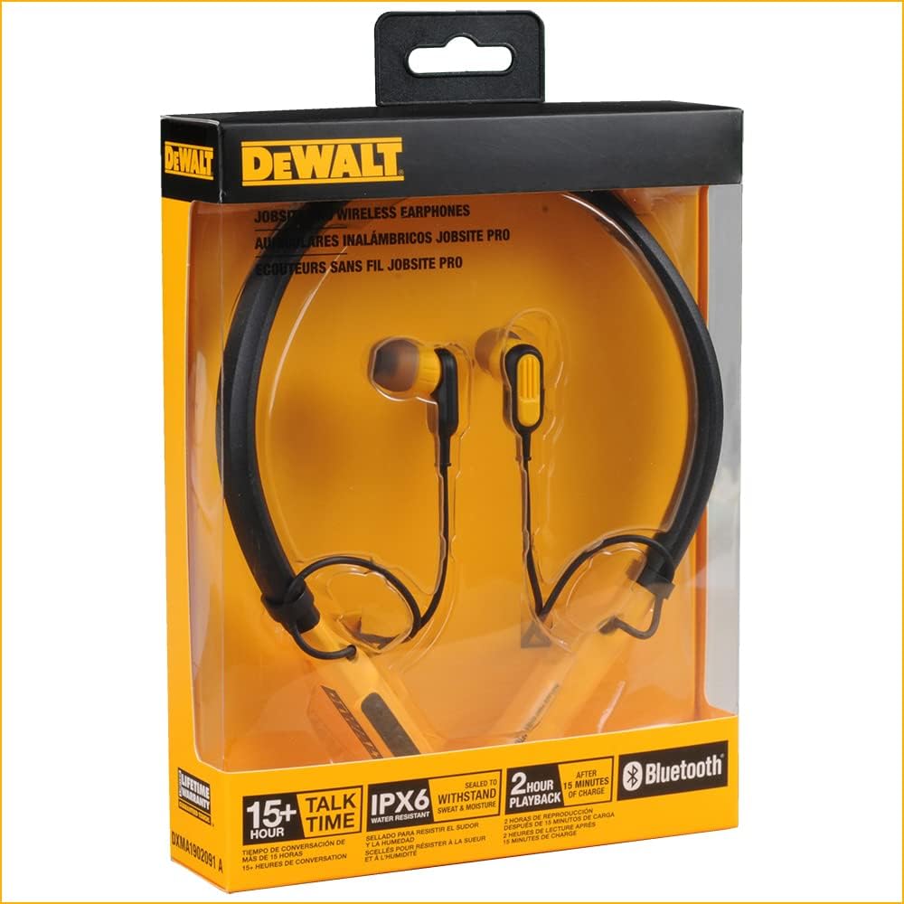 Auriculares Inalámbricos con Bluetooth, Jobsite Pro-DEWALT DXMA19020911
