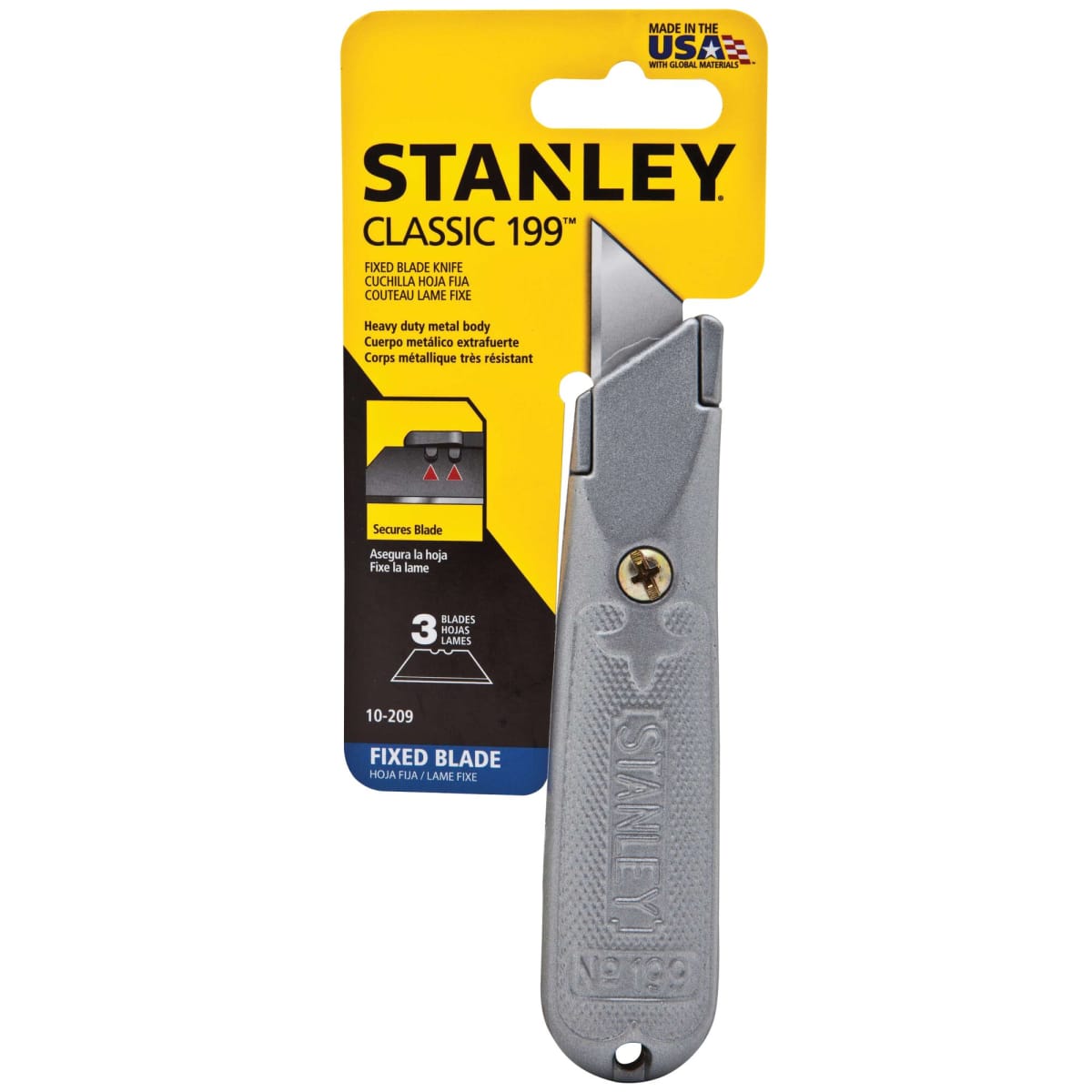 Cuchilla Clásica de Hoja Fija para Trabajo Pesado Stanley 10-2093
