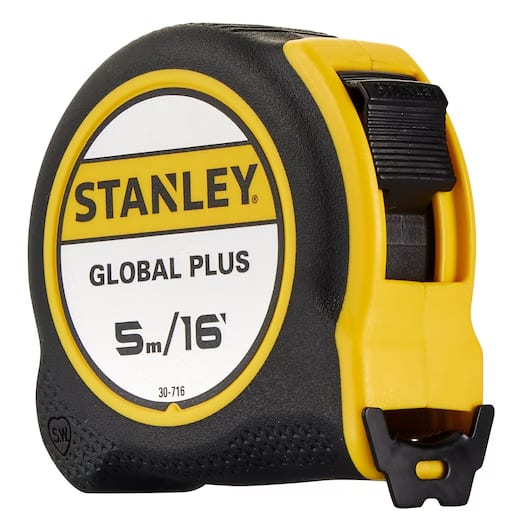 Cinta Métrica Stanley Global Plus 5m / 16' - Modelo 30-7163