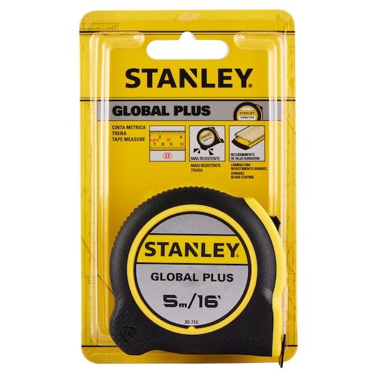 Cinta Métrica Stanley Global Plus 5m / 16' - Modelo 30-7165