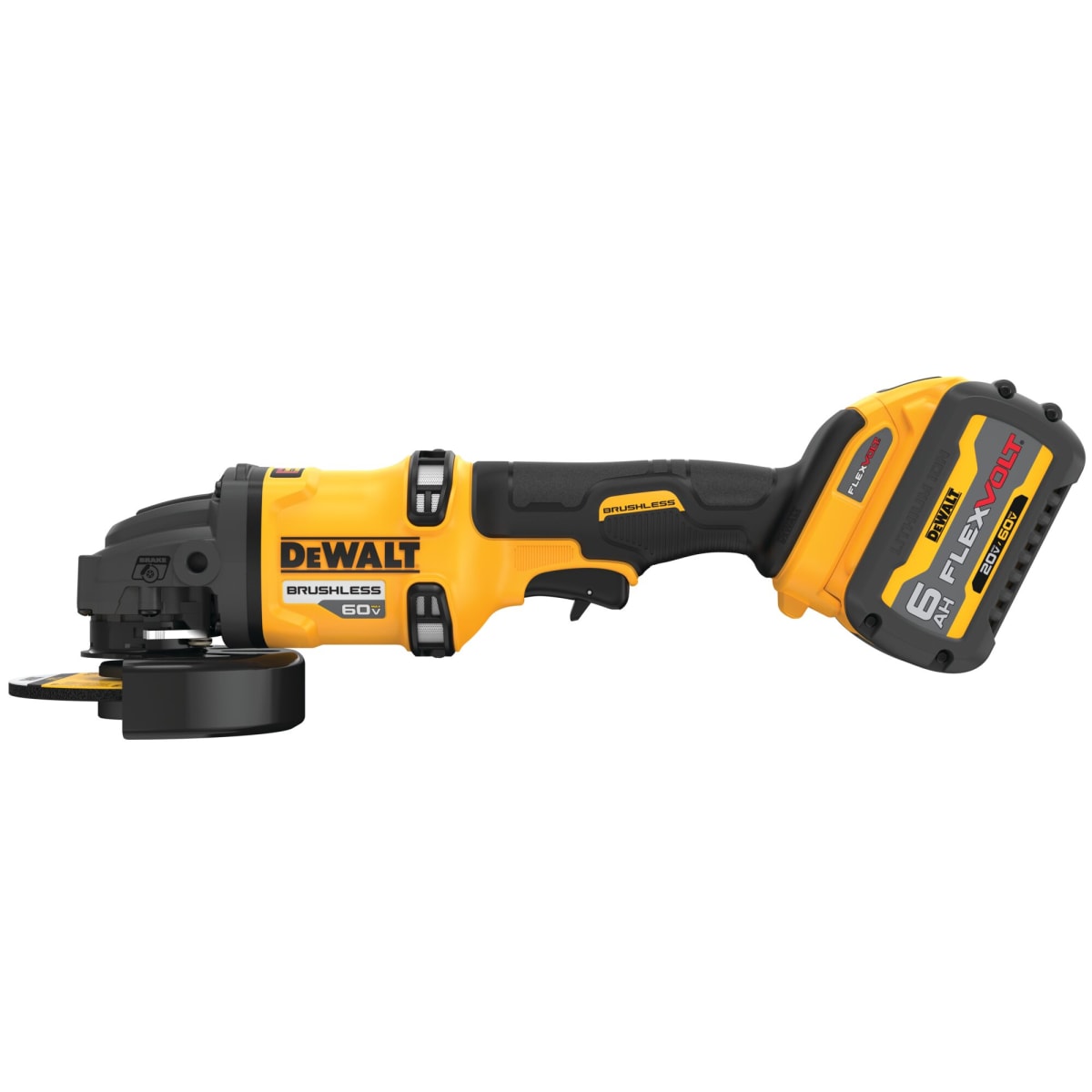 Esmeril Angular 4-1/2'' 60V Flexvolt Inc 2Bat 6Ah y Carg Dewalt DCG418T2-B23