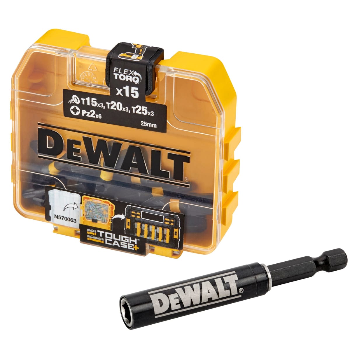 Taladro Perc 1/2'' + Atorn Impacto 1/4'' 20V Brushless + Set 27 Puntas Dewalt DCK223D2-K73