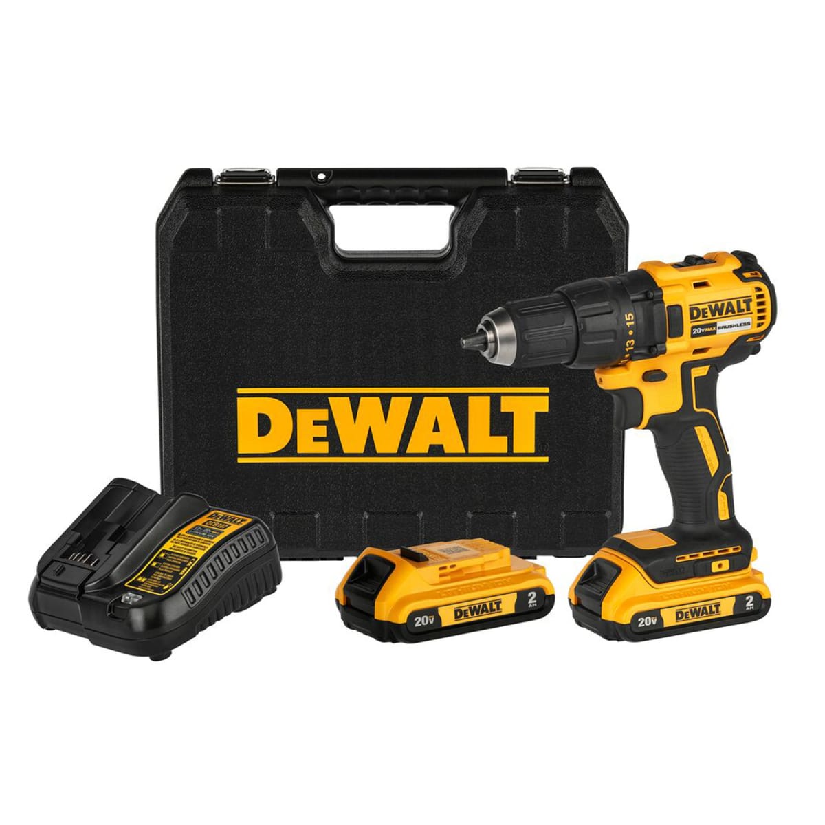 Kit Taladro DeWalt 20V XR Brushless + 2 Baterías DCD7771D2-B21