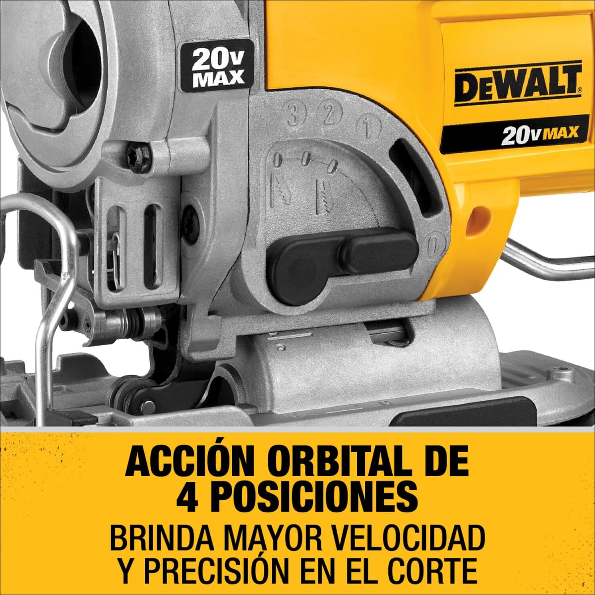 Sierra caladora Dewalt 20V corte 45° 1