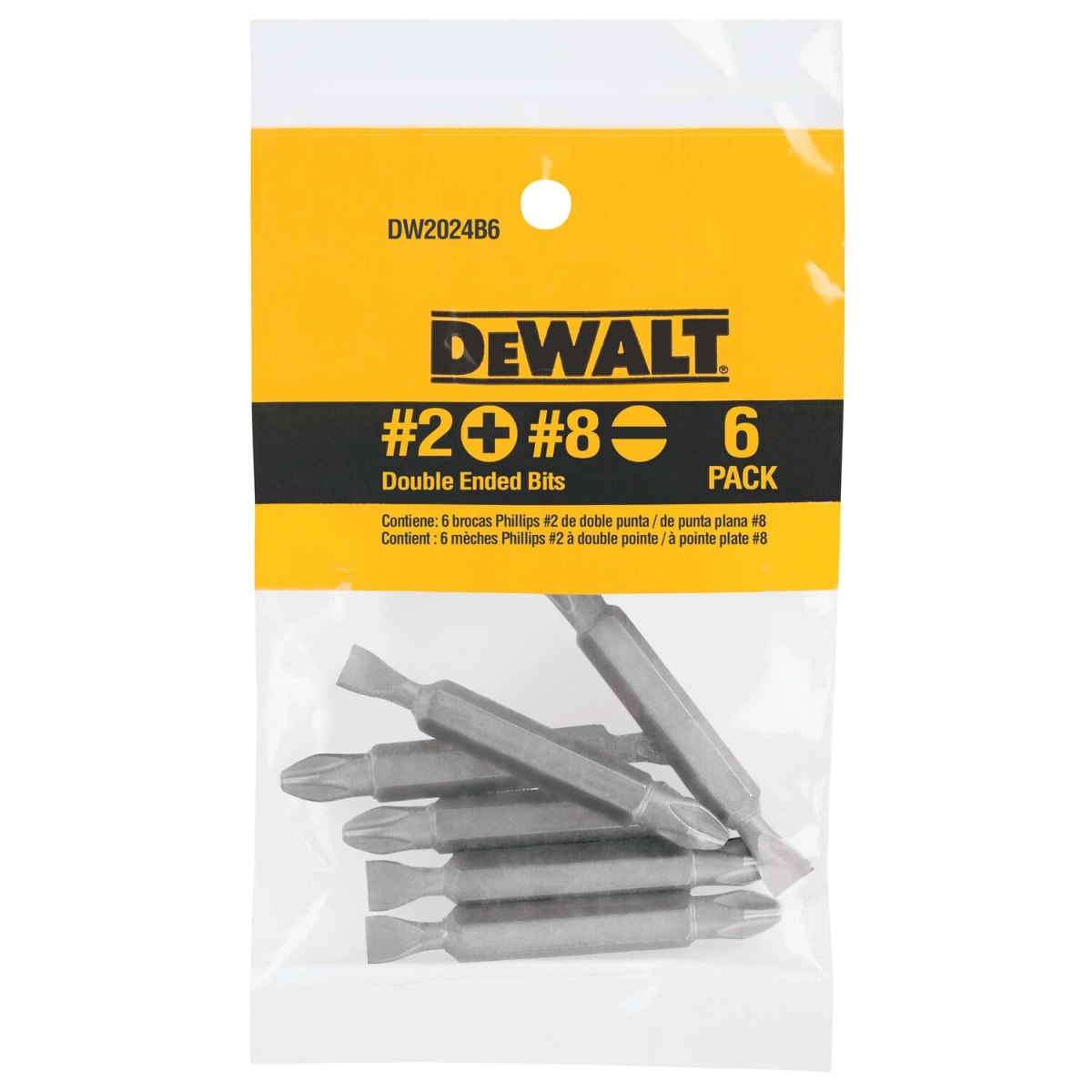 PUNTA 2 PHIL 8 SLOTTED Doble DW2024B6 DEWALT1