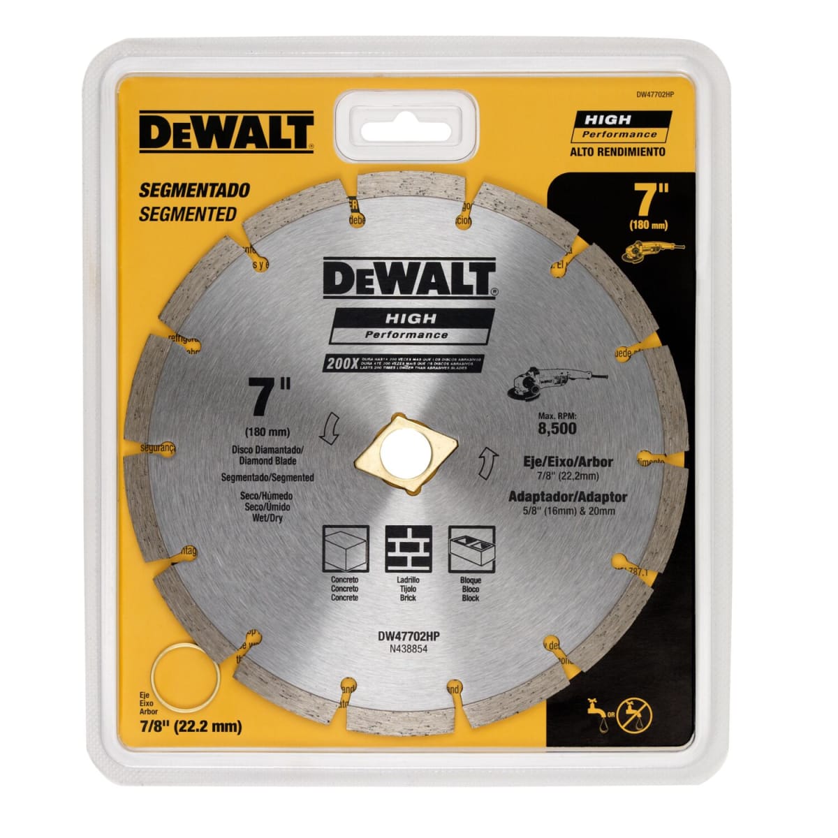 Disco Diamantado 7'' Segmentado Dewalt DW47702HP2