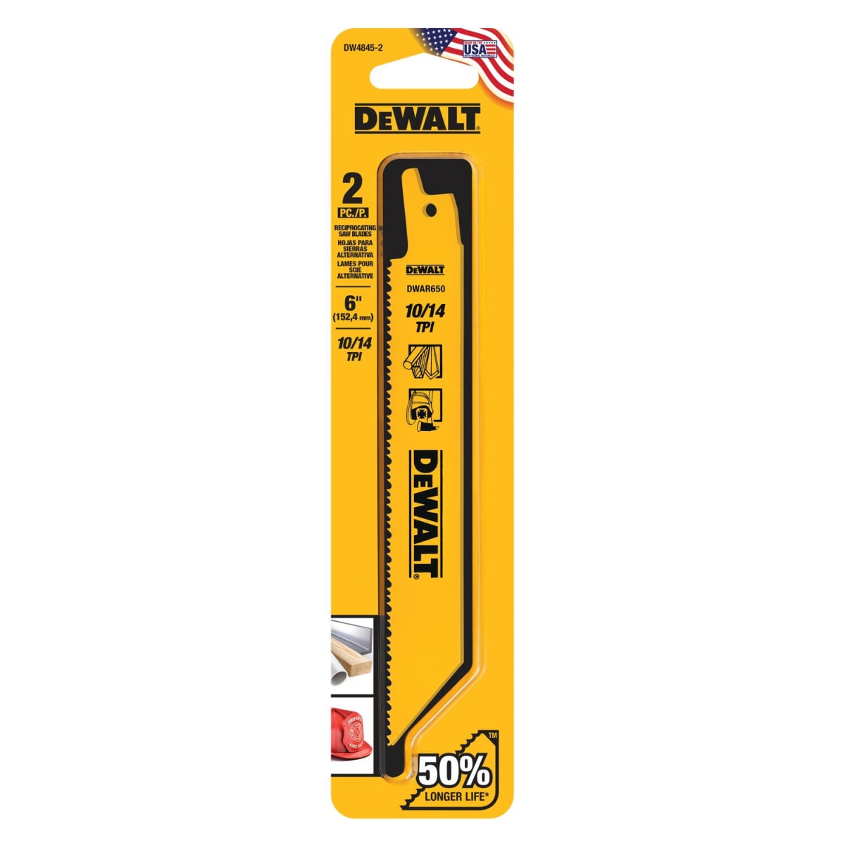 Hoja Sierra Sable Reciproca Metal/Madera 6'' Dewalt DW4845-21