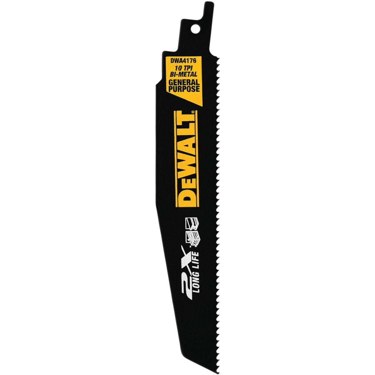 HOJA SIERRA SABLE 6plg DEMOLICION 10 TPI 5un DWA4176 DEWALT2