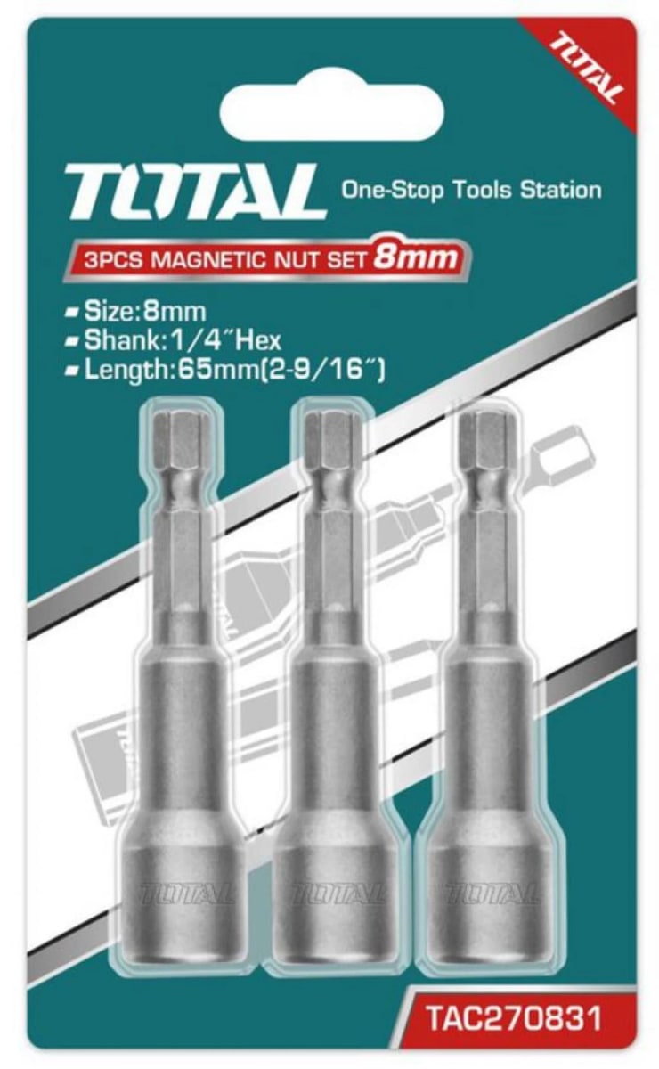 Juego de Adaptadores Magnéticos Hexagonales 8mm Total - 3 Piezas2