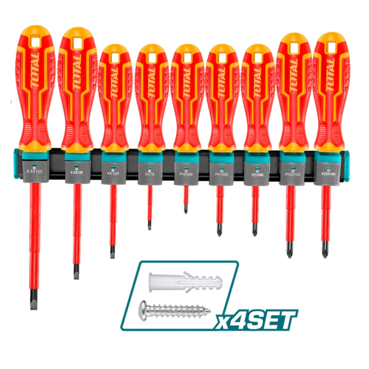 Set Destornilladores Aislados 1000V X 9Pzas Total THTIS5962