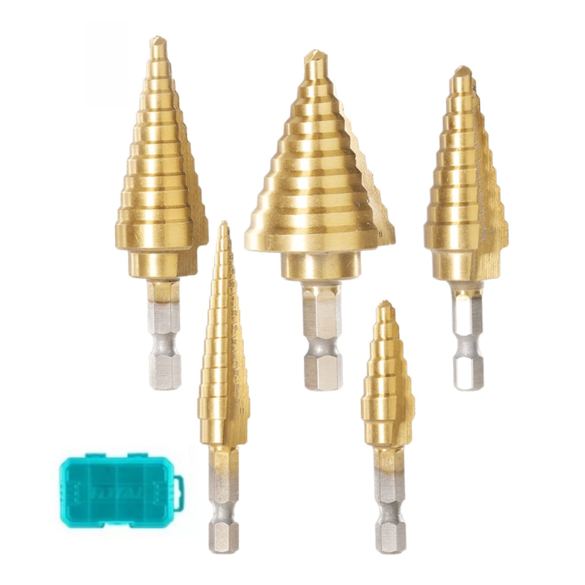 Set de Brocas Escalonadas Hex 1/4'' 5Pzas Total TACSD20512