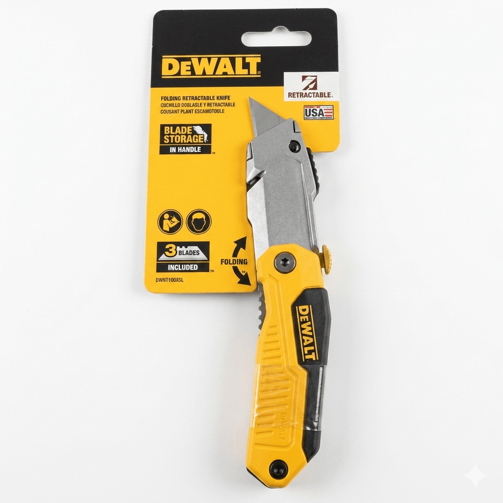 Estilete/Cuchillo Plegable y Retráctil DeWalt – DWHT10035L3