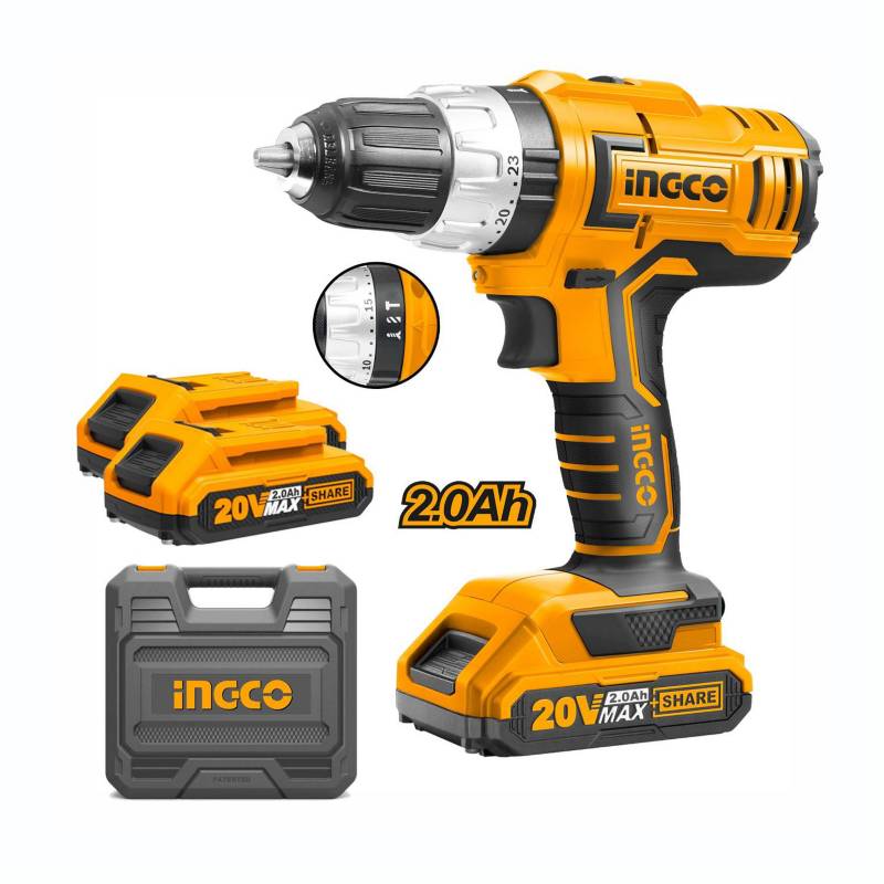 Taladro Atornillador/Percutor 1/2'' 55Nm Ingco CIDLI200311