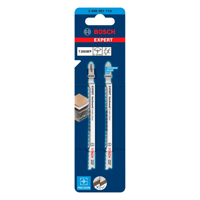 Hoja de Calar para Madera 2 Und. Corte Recto Bosch Expert T308BFP1