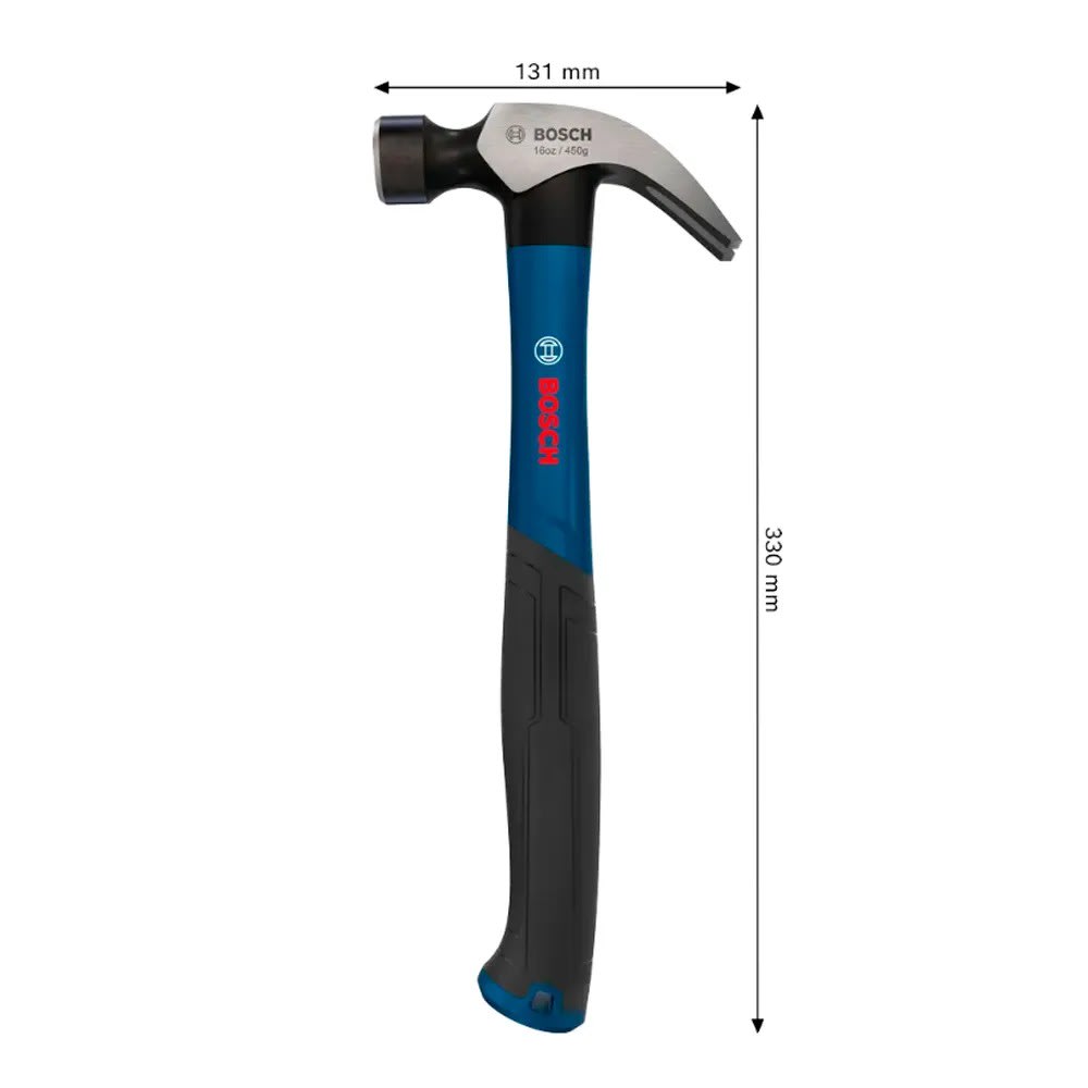 Martillo de Uña Curva 16 oz / 450 g Bosch 1600.A03.AK72
